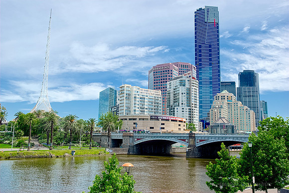 Arts Centre Spire & Eureka Tower - Melbourne - Victoria